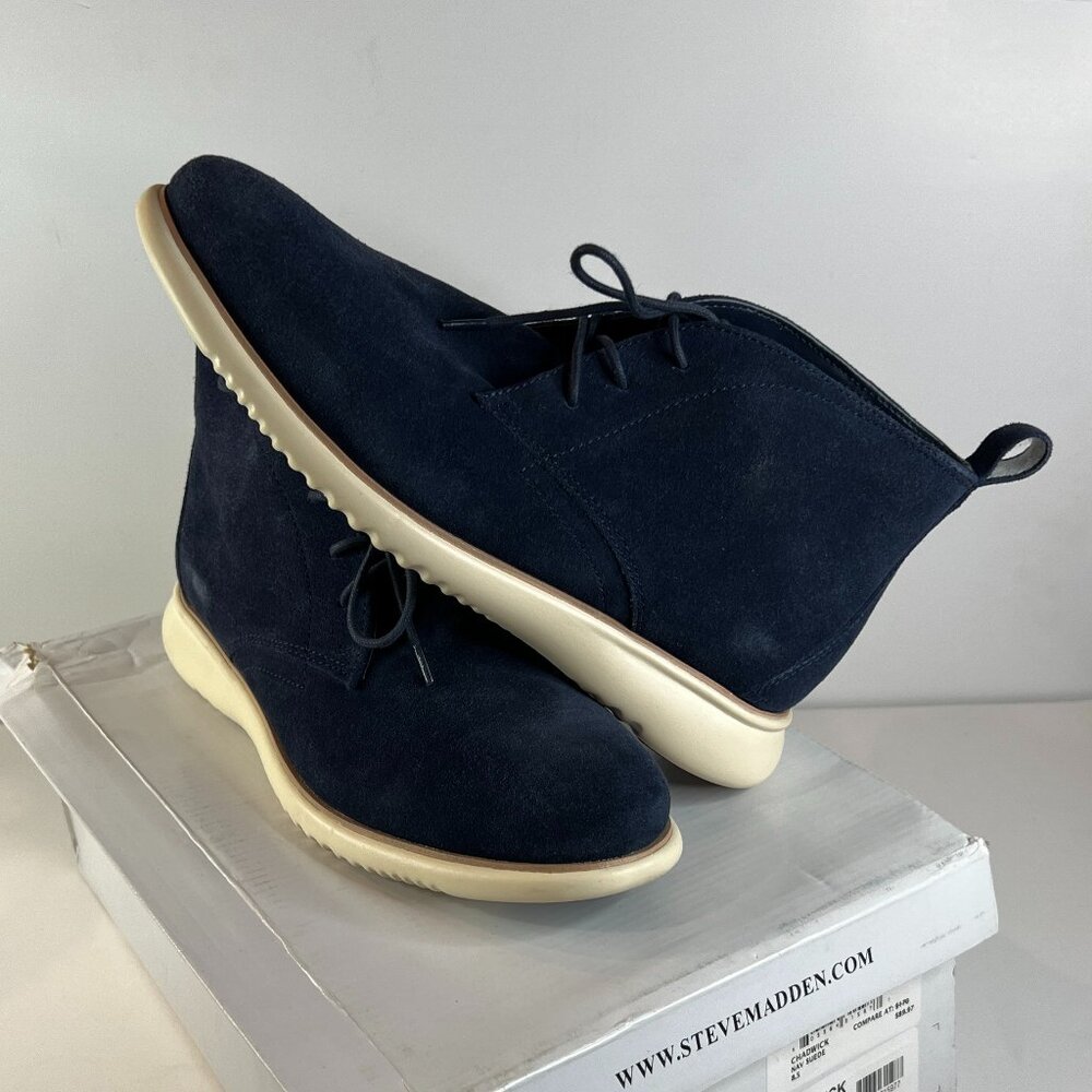 Steve Madden Chadwick Navy Suede Shoes